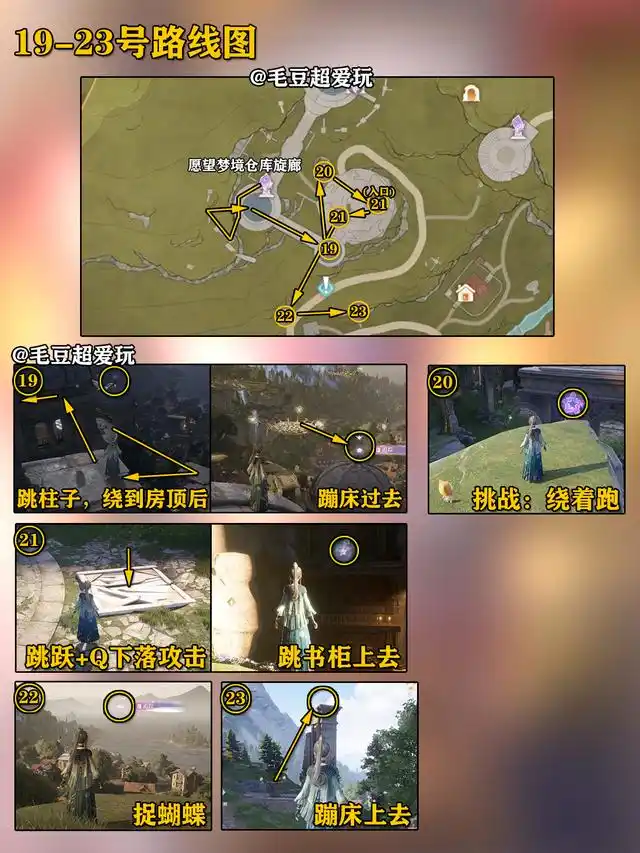 无限暖暖花愿镇奇想星有多少？花愿镇奇想星19-23号收集方法